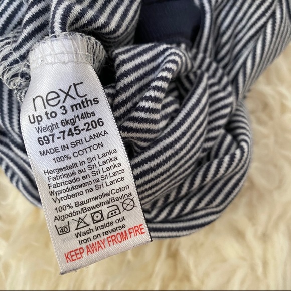 Next Little Brother Sleeper Striped 3 Months - Picture 6 of 6